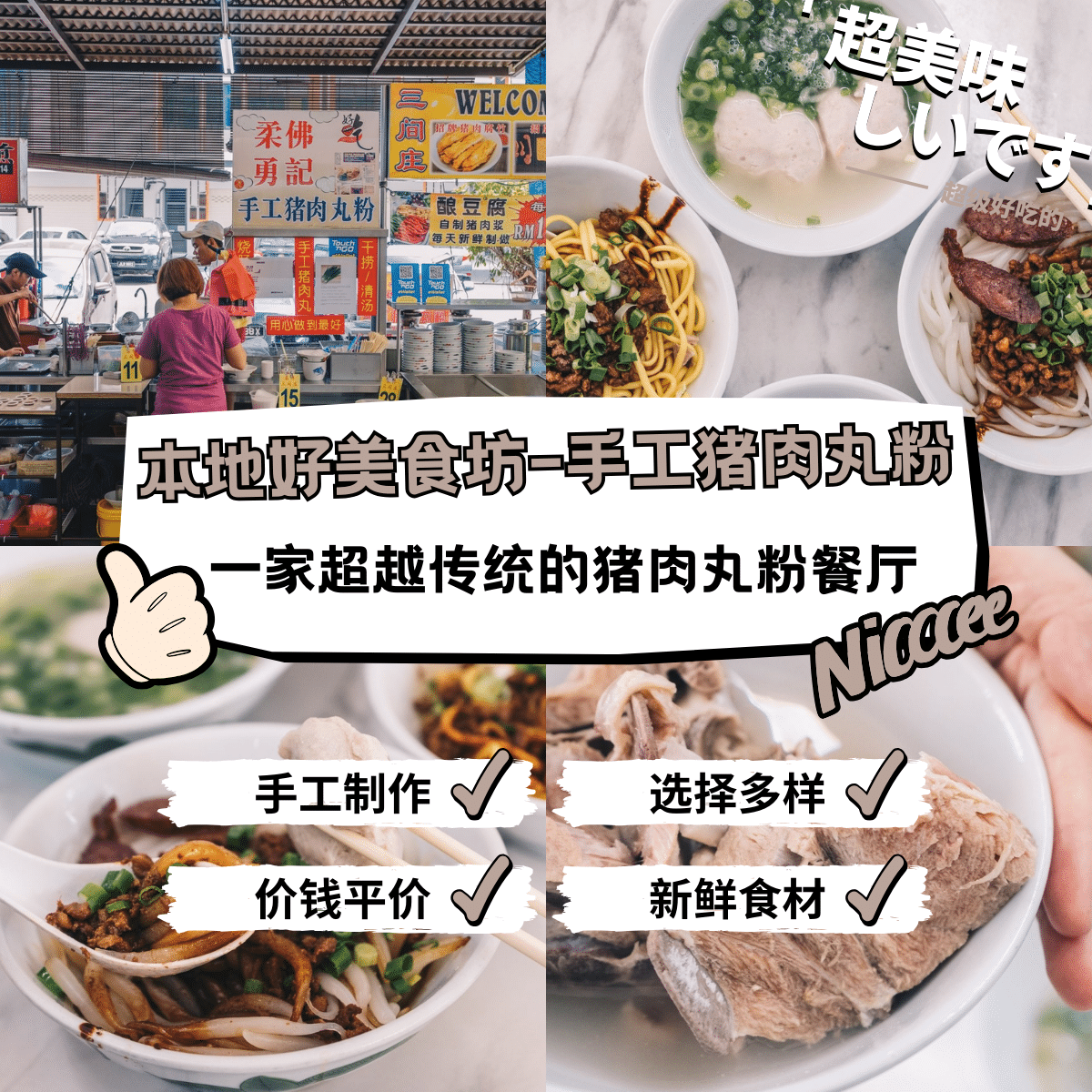 三间庄手工猪肉丸粉